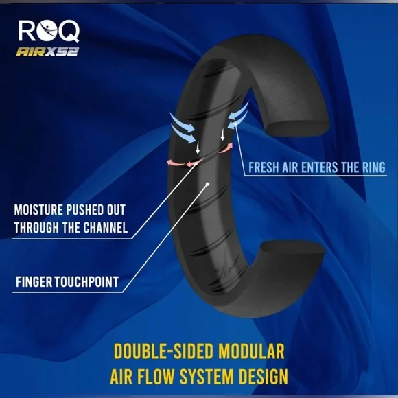 2 Roqaction Silicone women’s rings. Size 5. Pink & Silver marble - Picture 5 of 5